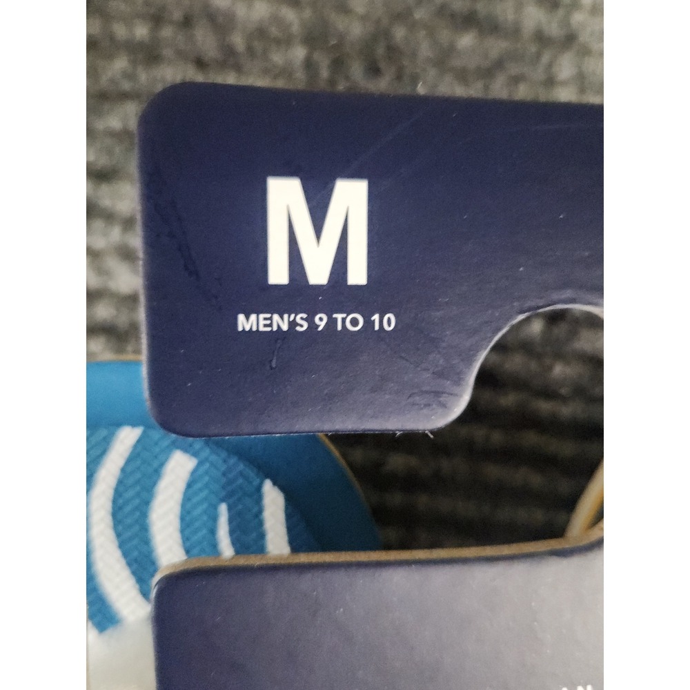 Original Penguin Mens Flip Flop Sandals Blue White Wave FMS8559AOP Size M 9-10 - Picture 4 of 7